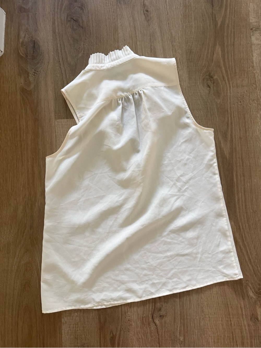 J. Crew Sleeveless Ruffled Collar Shell Top - Cream - Picture 2 of 2